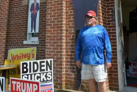 Donald „Whitey“ Taylor, Besitzer der „Trump Church“ und erklärter Fan des Ex-Präsidenten. 