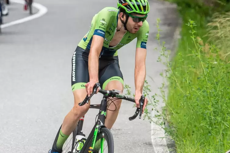 Auf dem über 15 Kilometer langen Schlussanstieg hinauf nach Paltinis hielt Jonas Rapp bei der Sibiu Cycling Tour mit den besten 