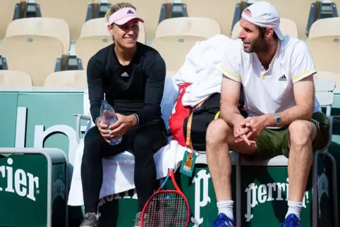 Torben Beltz mit Angelique Kerber, hier während der French Open in Paris im Mai dieses Jahres. 
