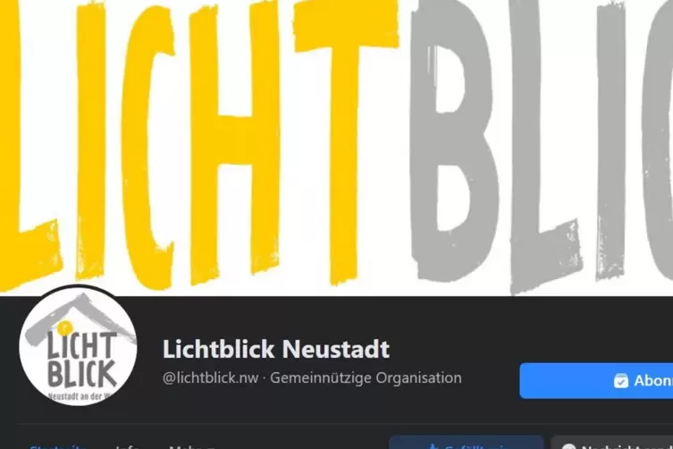 So sieht die Facebook-Seite des Neustadter „Lichtblicks“ aus. 