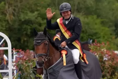 Stefan Eichenlaub nach dem Sieg 2020. Er hat den Titel in Lindlar verteidigt.
