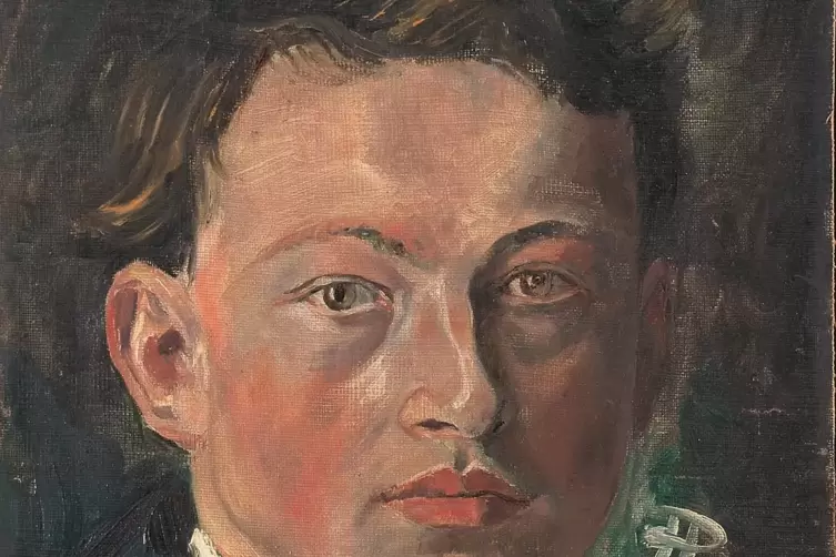 Hans Purrmann: Selbstbildnis von 1897 (Detail) aus dem Purrmann-Haus Speyer.
