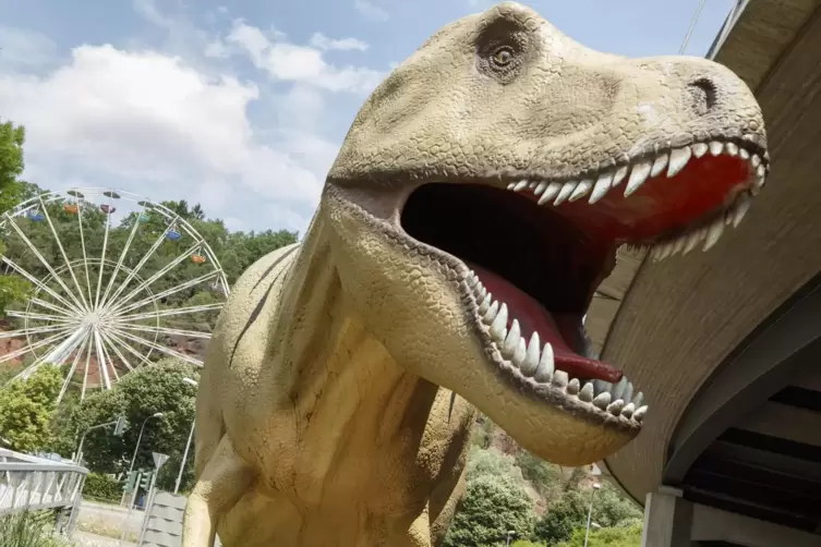 Mit Dino: Der heutige Gartenschau-Park in Kaiserslautern 