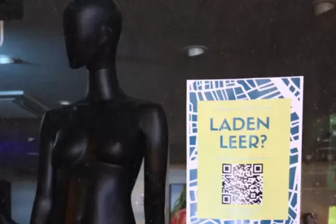 QR-Code in den Schaufenstern ungenutzter Ladenräume: die aktuelle Inspeyered-Aktion. 