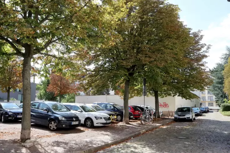 Der unbefestigte Parkplatz in der Reitschulgasse an der Wei&szlig;quartierstra&szlig;e geh&ouml;rt der Stadt und war schon in &Uuml;berlegungen einbez