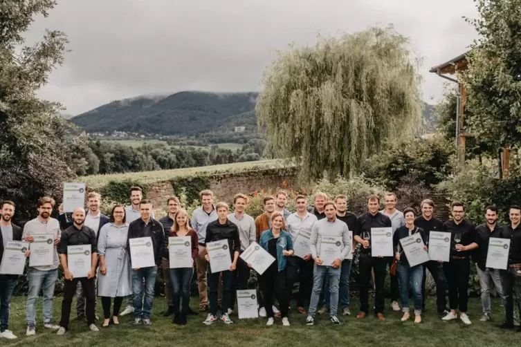 Gruppenbild der Jungwinzer. 
