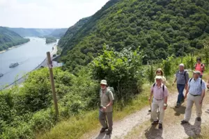 Rheinland-Pfalz hat touristisch auch viel zu bieten, wie etwa eine Wanderung über dem Rheintal auf der Traumschleife Rheingold b Rheinland-Pfalz hat touristisch auch viel zu bieten, wie etwa eine Wanderung über dem Rheintal auf der Traumschleife Rheingold b