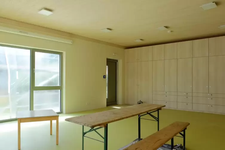 Der gro&szlig;e Raum im Erweiterungsbau. 