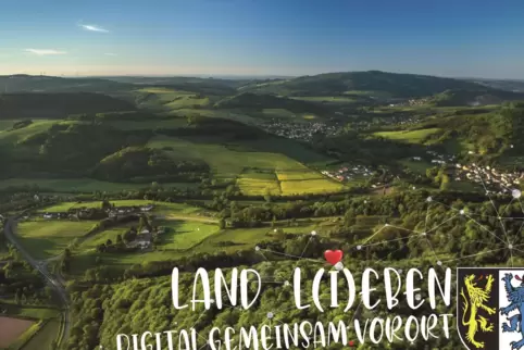 Der Kuseler Slogan für „Smart Cities“ und ein Foto aus der Region. 