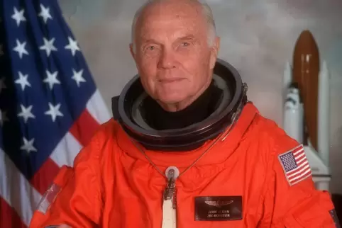 Mit 77 nochmals ins All: der Astronaut John Glenn vor seinem Shuttle-Flug 1998.