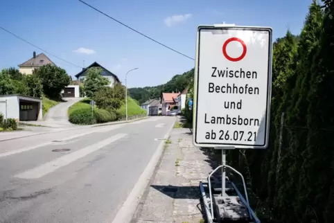 Die Lambsborner Straße wird nächste Woche ab dem Dorfzentrum gesperrt.