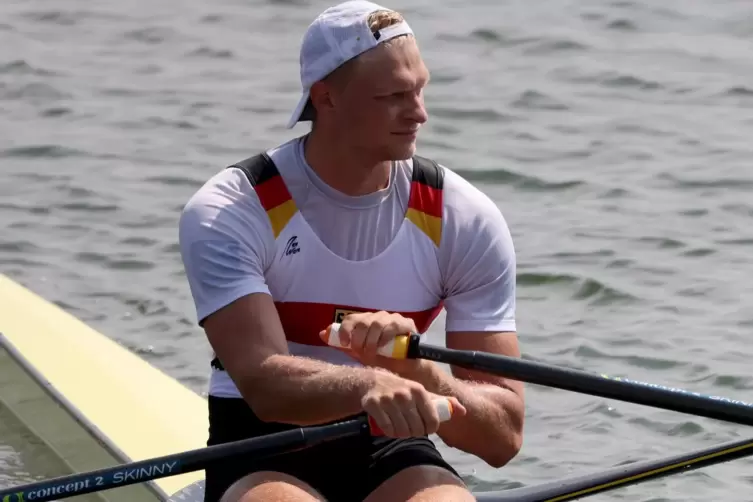 Oliver Zeidler vor dem Vorlauf.