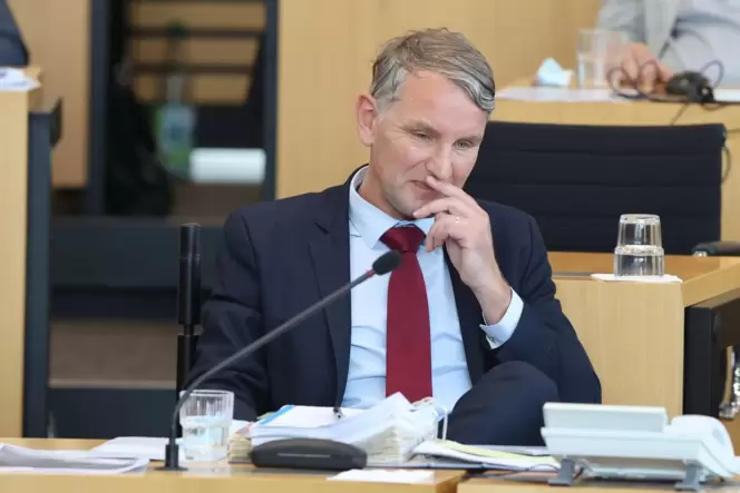 Vor der Abstimmung warb Björn Höcke bei der CDU dafür, gemeinsame Sache mit seiner AfD zu machen.