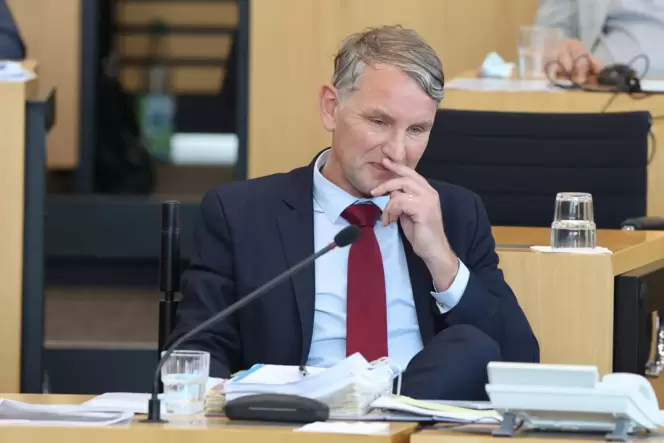 Vor der Abstimmung warb Björn Höcke bei der CDU dafür, gemeinsame Sache mit seiner AfD zu machen. Vor der Abstimmung warb Björn Höcke bei der CDU dafür, gemeinsame Sache mit seiner AfD zu machen.