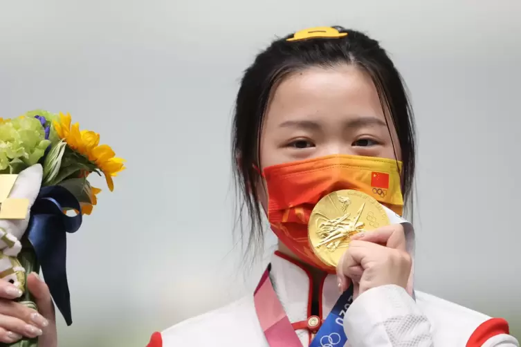 Holte die erste Goldmedaille der Olympischen Spiele in Tokio: Luftgewehrschützin Yang Qian. 