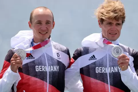 Silber: Jonathan Rommelmann und Jason Osborne (rechts). 