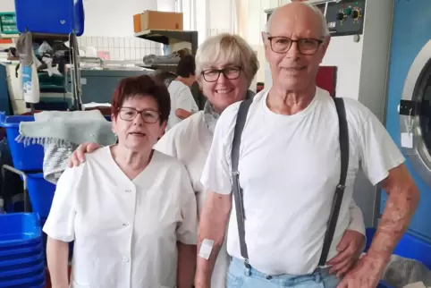 Irma Bittmann, Inhaberin Angelika Kalka und Bruno Bittmann (von links).