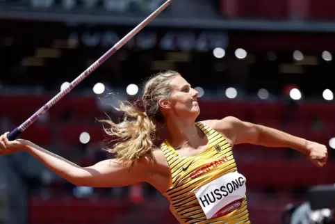 Mit 61,68 Meter ins Finale: Christin Hussong.