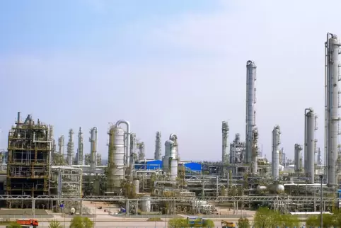 Der BASF-Verbundstandort in Nanjing/China, ein Gemeinschaftsunternehmen mit dem chinesischen Öl- und Gas- und Petrochemieunterne