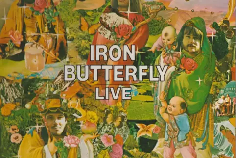 Die 60er waren bunt und unkonventionell: Auf der LP „In-A-Gadda-Da-Vida“ der kalifornischen Hardrocker „Iron Butterfly“ nimmt da