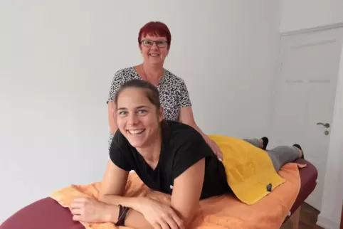  Kerstin Schenke (vorn) und Heidi Schmitt.
