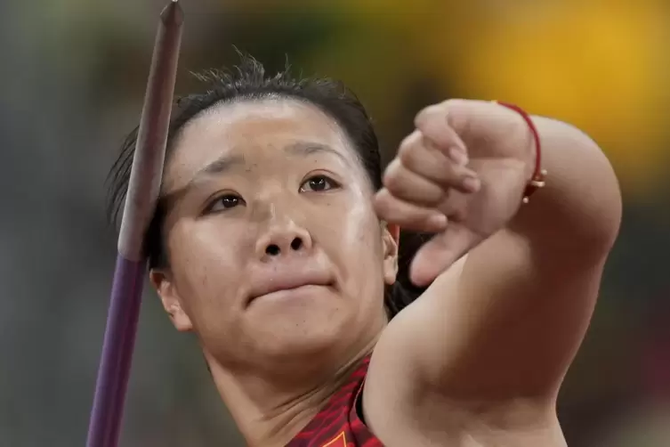 Die Chinesin Liu Shiying gewann die Speerwurf-Goldmedaille.