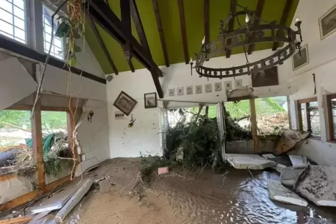 Haus in Mayschoß nach der Flut: 15 wurden komplett zerstört, mehr als 80 müssen abgerissen werden. 