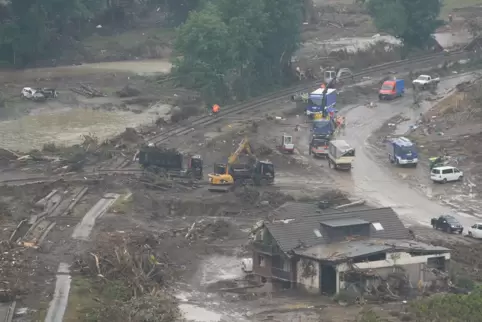 Nach dem Unwetter im Ahrtal. 