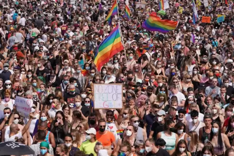 Der größte Umzug zum Christopher Street Day findet meist in Berlin statt – wie hier im Juli.