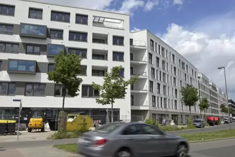 „Langweilige Glas-Betonfronten“: Neubauten in der Rheinallee. 