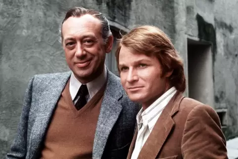 „Derrick“ machte ihn zum Publikumsliebling: Fritz Wepper (rechts) als Harry Klein mit Horst Tappert.