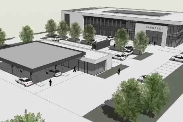 So soll das Projekt der Lebenshilfe Westpfalz mit Tankstelle und Cap-Markt aussehen. 