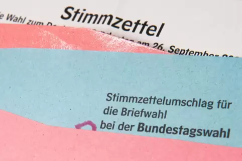 Ein Stimmzettel für die Briefwahl zur Bundestagswahl. 