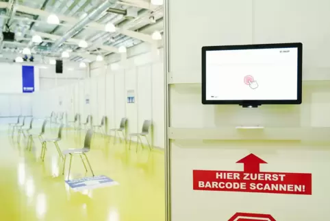 Bald Geschichte: Das Impfzentrum der BASF in Ludwigshafen. 