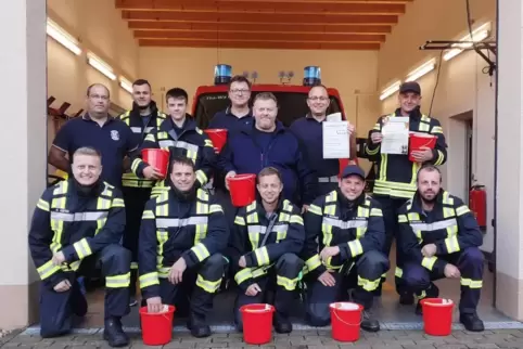  Mit ihrer „Aktion Löscheimer“ wirbt die Herschberger Feuerwehr um neue Mitstreiter. 