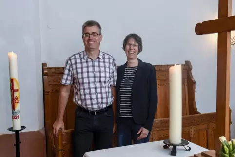 Oliver und Katharina Jaehn halten am Sonntag ihren letzten Gottesdienst in Eppstein. 