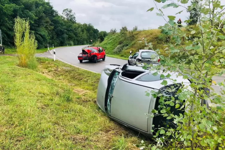 Drei Autos waren an dem &Uuml;bungsunfall beteiligt. 