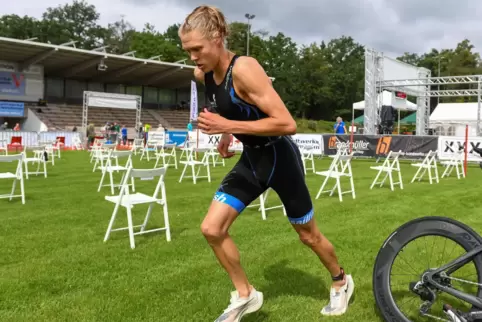 Serientäter: Mika Noodt am Samstag im Viernheimer Waldstadion.