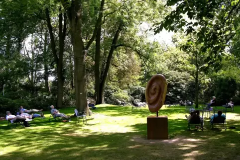 Auszeit für die Sinne: Die Klangoase zählt im Luisenpark zu den beliebtesten Angeboten.