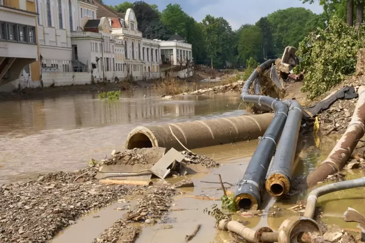 Die Flut hat im Ahrtal große Teile der Infrastruktur zerstört. Die Poldergemeinde Neupotz will sich absichern. 
