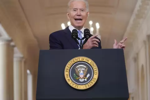 US-Präsident Joe Biden am 31. August im Weißen Haus. 