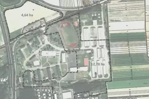 Die „Wingertsgewann“ am rechten Bildrand bliebe außen vor: Für das „Pionier-Quartier“ würde die Stadt nach Vorstellung der Oberb