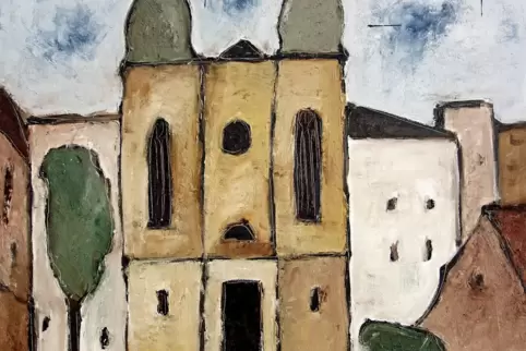 Die zerstörte Zweibrücker Synagoge: Alexander Dettmar fertigte dieses Ölgemälde an. Der Förderverein des Museums kaufte es für 3