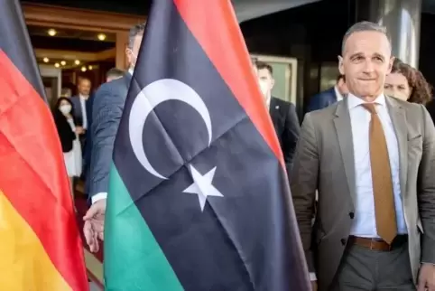 Außenminister Heiko Maas am Donnerstag in Tripolis, der libyschen Hauptstadt.
