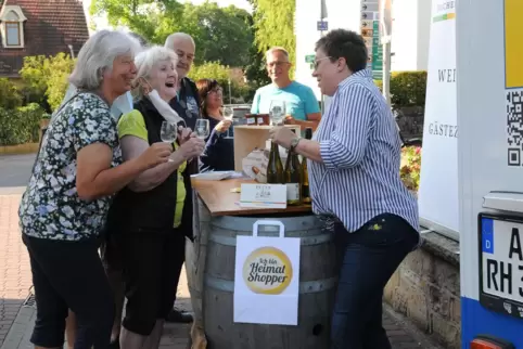 Das Weingut Peter präsentierte am Aktionstag seine Angebote.