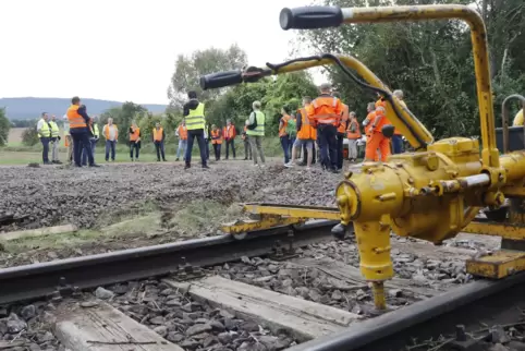 Baustellenbegehung bei Langmeil.