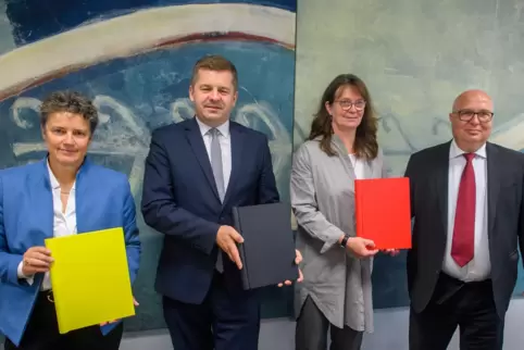Die erste Koalition in Deutschlandfarben regiert in Magdeburg: FDP-Vorsitzende Lydia Hüskens (links), CDU-Kollege Sven Schulze u