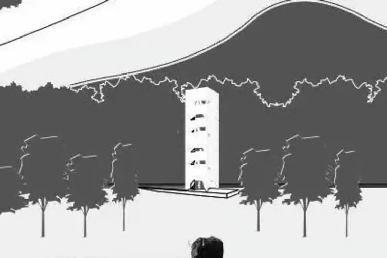 Der Entwurf von Architekt Marc Flick zeigt, wie der Turm aussehen könnte: Die Kosten von rund 650.000 Euro für den Erlebnisturm 