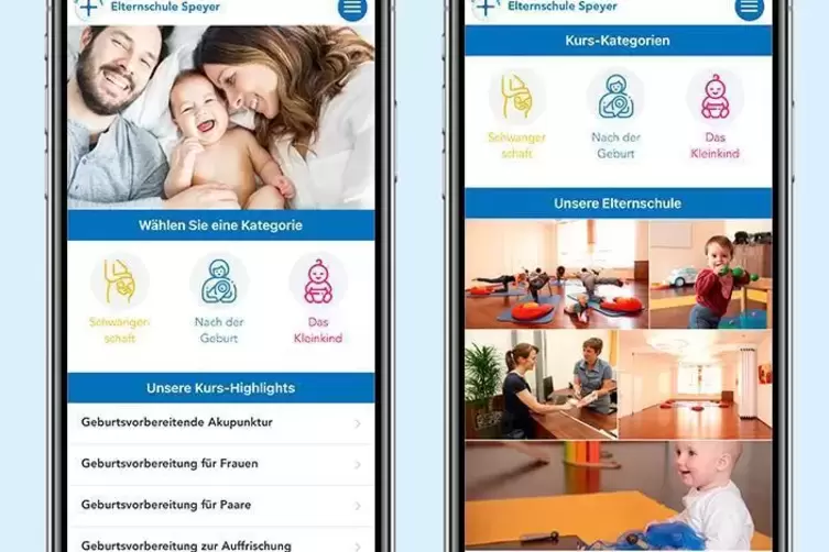 Aufgeräumtes Design: neue App für (werdende) Eltern.