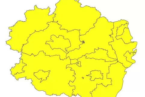In allen Kreisen und Städten der Pfalz gilt nach wie vor Warnstufe 1. 